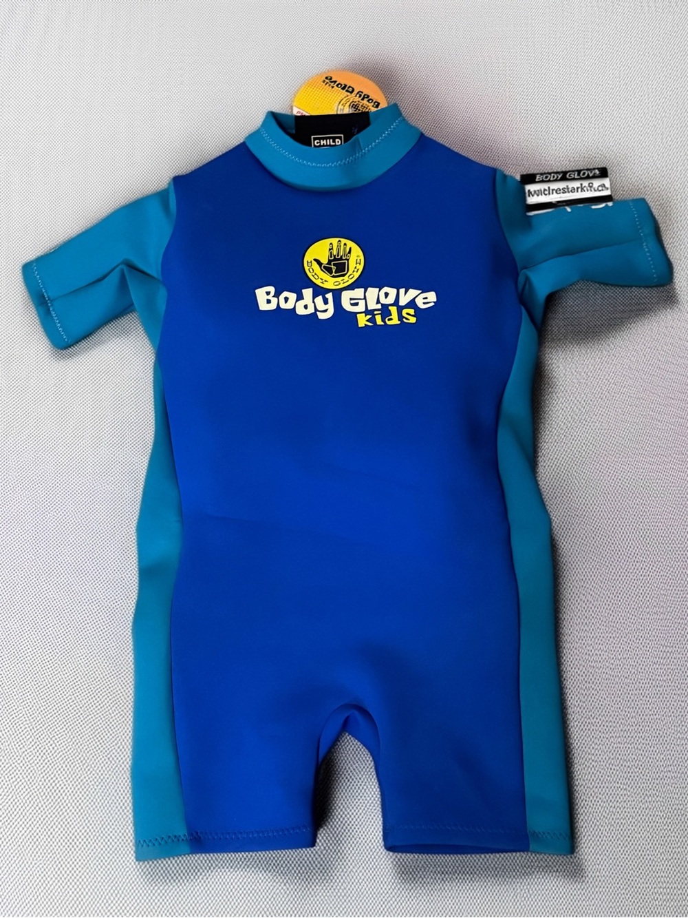 Body Glove Black and Teal Kids Shorty Wetsuit